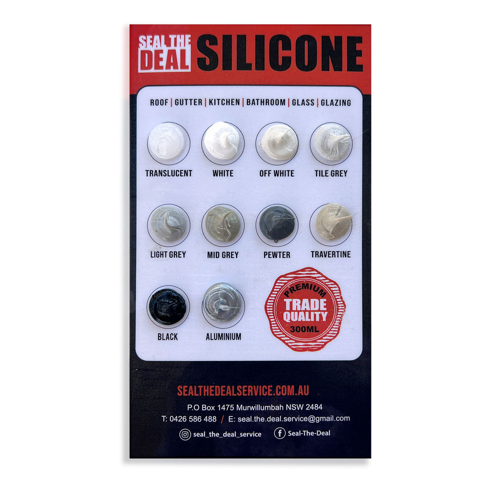 Silicone Sealant Neutral Cure For Kitchen, Bathroom, Roofs & Gutters - 12*300 ml