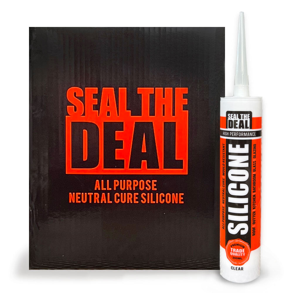 Silicone Sealant Neutral Cure For Kitchen, Bathroom, Roofs & Gutters - 12*300 ml